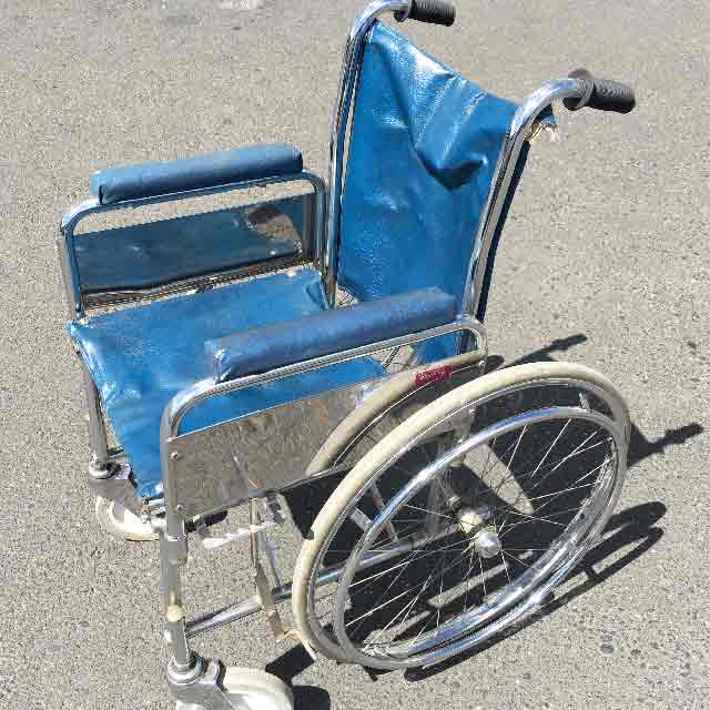 WHEELCHAIR, Blue / Chrome (no Footrest)